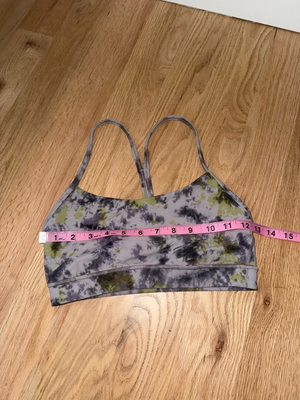 Lululemon Flow Y Nulu Bra *Light Support, A–C Cups Tie Dye Mauve Grey Multi 6